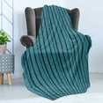 thumbnail image 4 of Nature Soft Flannel Fleece Throw Blanket, Abstract Forest of Bare Tree Trunks with Irregular Spots, Cozy Plush for Indoor and Outdoor Use, 50" x 60", Sea Blue Dark Blue Grey, by Ambesonne, 4 of 5