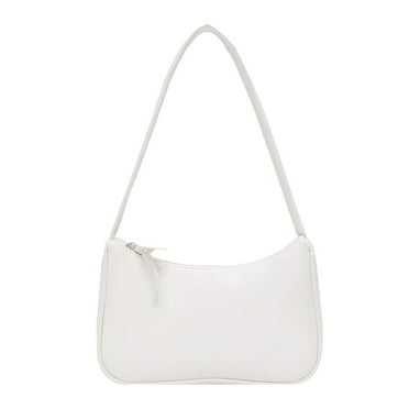 Gastropod White Purse Vintage Versatile Shoulder Bag for Women Elegant White Purses with Ample Storage