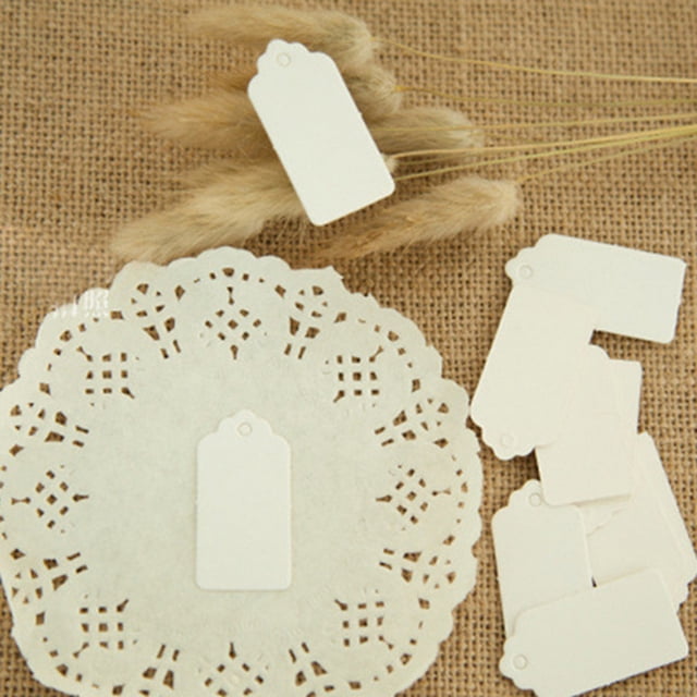100pcs Label Kraft Paper Blank Hang Tags Christmas party blank paper tags Wedding Party Favor Notes Solid Gift Card