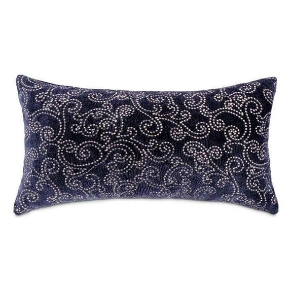 MICHAEL AMINI Blue My Mind Darling 13x24" Chenille Pillow in Navy in Set of 2