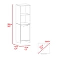 thumbnail image 3 of Cterwk Kitchen Cabinet with 2 Inner Shelves and 2 Open Shelves, Single Door Pantry Cabinet for Kitchen, Dining Room, White, 3 of 9
