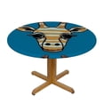 thumbnail image 3 of HAOXIT Round Table Cover Elastic Tablecloth Pastel Colors Giraffe Cute Cartoon Dot Suitable for Dining Table and Card Table 42-46, 3 of 8