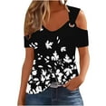 thumbnail image 5 of Women's Short Sleeve Shirts on T Shirts for Women Womens Graphic T Shirts Loose Fit Shirt, 5 of 8