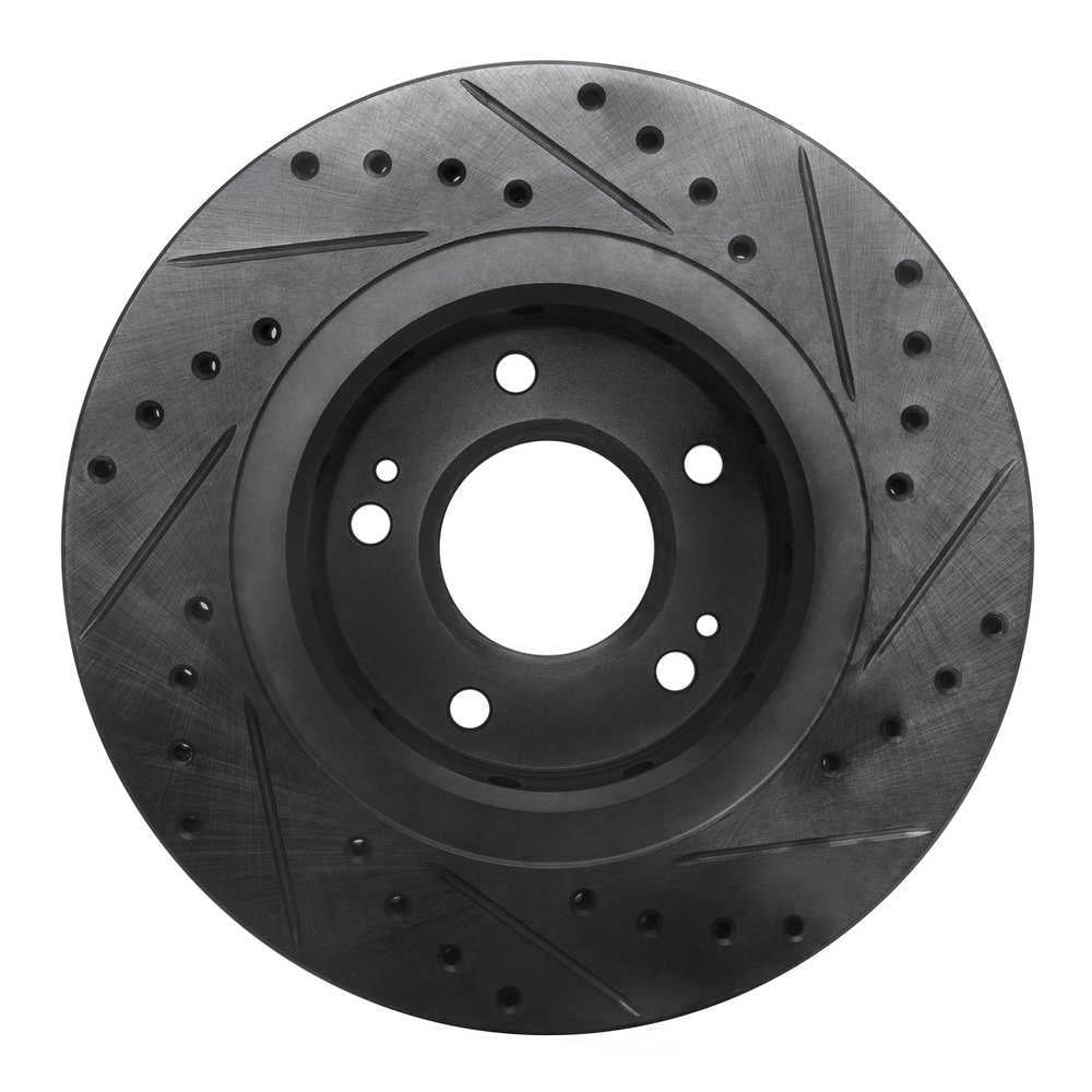 Dynamic Friction Company 633-72061L DFC Brake Rotor - Drilled And Slotted - Black