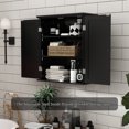 thumbnail image 7 of HLR Wall-Mounted Bathroom Storage Cabinet with Gold Trim, Bathroom Cabinet with Adjustable Shelves, 7 of 7