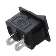 thumbnail image 4 of 10 Pcs SPST Mini Black 2 Pin Rocker Switch AC 125V 10A 250V 6A, 4 of 5