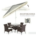 thumbnail image 4 of Outsunny Parasol de Patio Extérieur avec Inclinaison, Évent et Manivelle, pour Table, Gris, 4 of 10