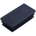 thumbnail image 1 of Plastic Rectangle Blanking End Tube Caps Inserts 25x50mm 30pcs Black, 1 of 7
