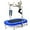Blue, variant on YEXJ Mini Trampoline, 2 Persons Foldable Fitness Trampoline w/ 5 Levels Height Adjustable Handle, Max Load 330LBS, Indoor Oval Rebounder Exercise Trampoline for Adult, Kid, Enjoy Parent-child Time