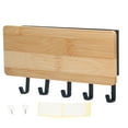 thumbnail image 3 of Key Holder, Bamboo Key Hook Key Hanger Wall Mounted Modern Durable Easy To Install  For Living Room For Office For Home Bamboo Color,Brown,Black, 3 of 8