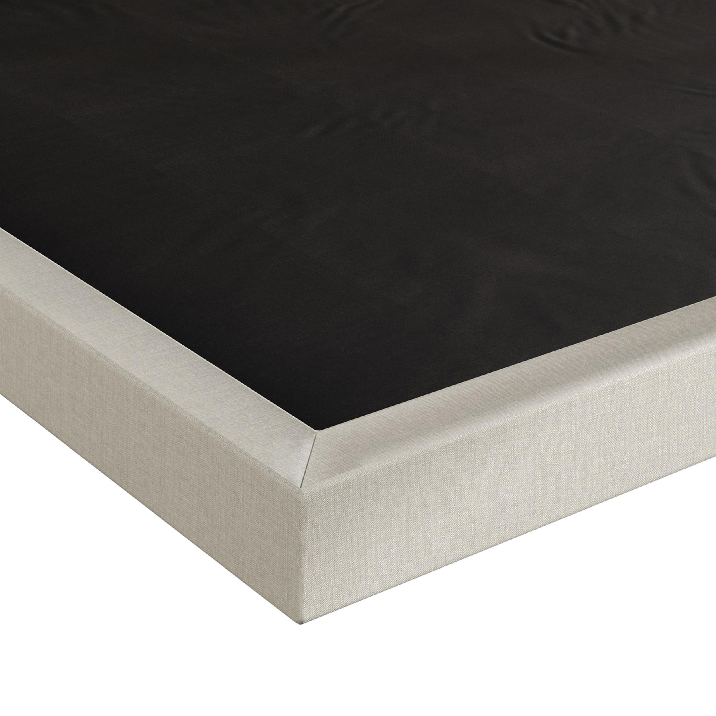 Home Design Walpi King 5" Metal Box Spring Bed Foundation, Heavy-Duty Steel Support, Warm Gray/Black