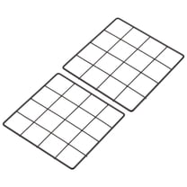 Uxcell 8"x8" Wire Grid Panel, 2 Pcs Wall Grid Decorative Board Photo Display for Home Office Wedding, Black