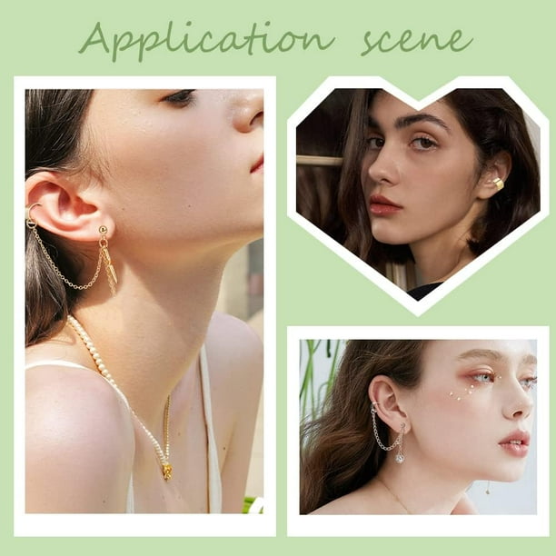 200pcs Colors Brass Ear Cuff Ear Clip Wrap Earring Clip On