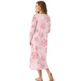 thumbnail image 2 of Tutolipy Dog Paw Printed Nightgowns for Women Long Sleeve Sleepwear V Neck Loungewear Full Length Night Dress for Home, M, 2 of 7