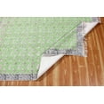 thumbnail image 6 of Casavani Handblock Printed Green Cotton Dhurrie 4'x7' Area Rugs for Living Room & Dining Room, 6 of 7