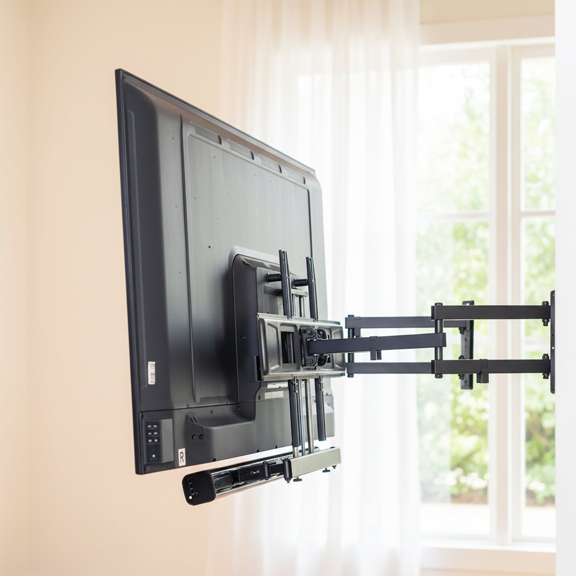 VIVO Height and Depth Adjustable Soundbar Bracket Mount for Wall Mounted TV