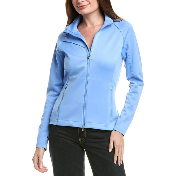 IBKUL womens  Solid Zip Jacket, m, Blue