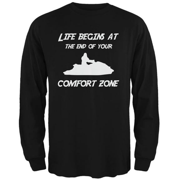 Comfort Zone Jet Ski Black Adult Long Sleeve T-Shirt - X-Large