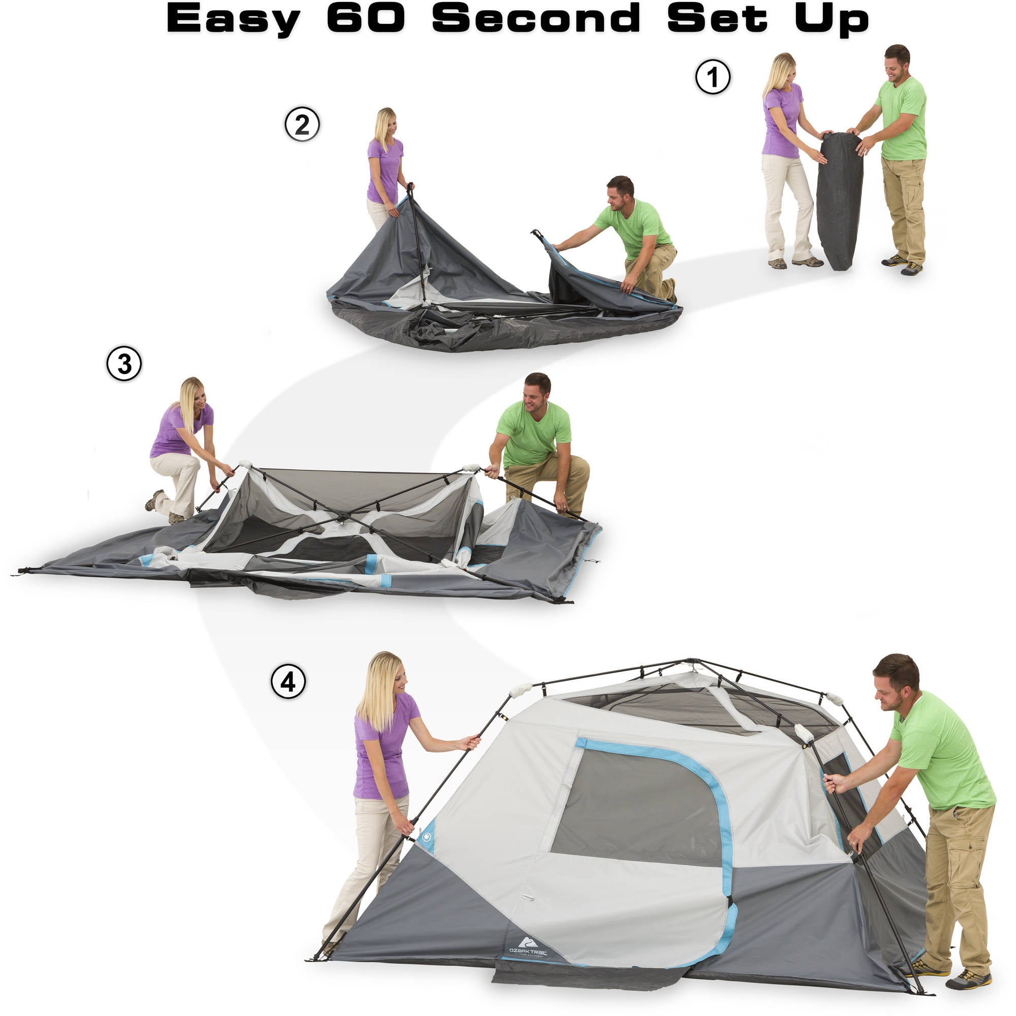 Ozark Trail 6 Person Cabin Tent : Ozark Trail 6-Person Instant Cabin ...