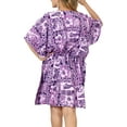 thumbnail image 3 of HAPPY BAY Women's Summer Loungewear Party Bathing Suit Cover Ups 2X-3X Purple, Tropical, 3 of 4