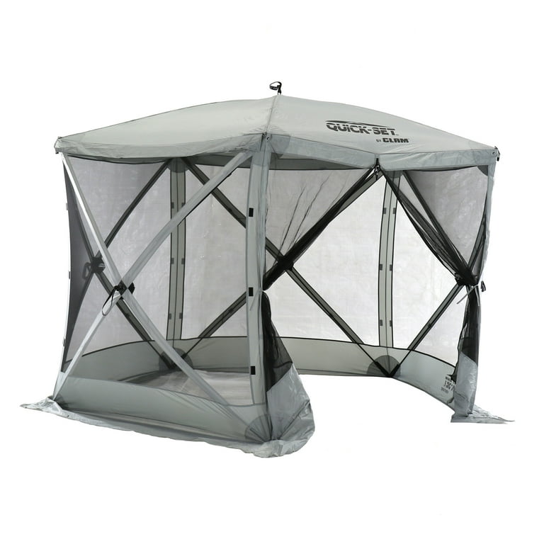 CLAM Quick Set Portable Camping Shelter, 9x9 Feet Outdoor Gazebo