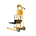 thumbnail image 6 of 500lbs Hydraulic Material Lift Winch Stacker 41.4" Max Lift Height, Manual Pallet Truck Dolly with Foot Brake, 6 of 7