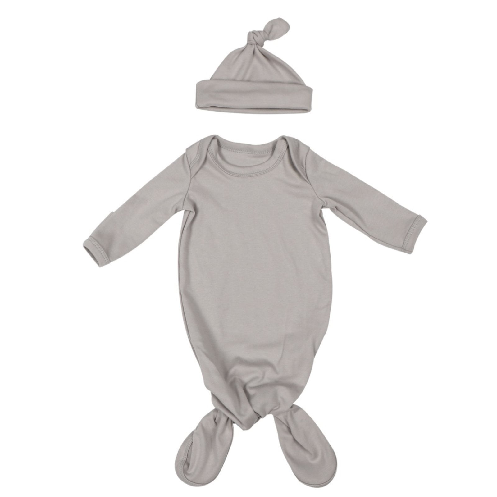 Zupora Newborn Baby Nightgowns Ribbed Knotted Sleeper Gown Sleeping