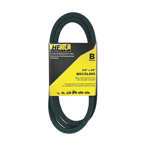 HERO® 5/8 inch x 86 inch Aramid Kevlar Lawn Mower Belt Replacement For Reference B83 5L860