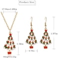 thumbnail image 5 of Conjunto de joyas navideñas, collar con colgante de árbol y pendientes navideños, accesorios para collar y fiesta navideña para mujer, 5 of 5