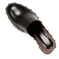 thumbnail image 4 of YDN Women's Wooden Platform Heeled Mules Closed Round Toe High Block Heel Slip On Clogs Shoes with Studs Evening Party Daily Outfit Footwear Size 7 Black, 4 of 6
