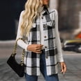 thumbnail image 2 of LGhxcb Women's Plus Size Plaid Vest Coat Button Down Sleeveless Coat Jacket Outerwear Women's Outerwear Vests, 2 of 6