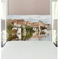 thumbnail image 1 of Abstract Headboard, Bruges Canal View Classic Gothic Architecture Building Watercolor Paint, Upholstered Decorative Metal Bed Headboard with Memory Foam, Twin Size, Multicolor, by Ambesonne, 1 of 4