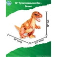 thumbnail image 2 of Real Planet 16" Orange T Rex Realistic Stuffed Animal, Tyrannosaurus Rex Dinosaur Plush Toy & STEM Learning Gift for Birthday Boys & Girls, 2 of 6