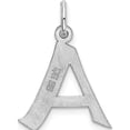 thumbnail image 3 of Sterling Silver Rhodium-Plated Artisan Block Letter A Initial Charm (21 X 15) Made In United States qc5089a, 3 of 5
