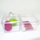 thumbnail image 4 of Contenedor de almacenamiento de acrílico transparente de doble capa, caja para hisopos de algodón con tapa, caja cosmética, soporte para discos de algodón., 4 of 7