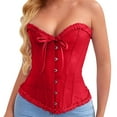 thumbnail image 3 of NMMUED Halloween Clothes for Women Womens Halloween Apparel Medieval Corset Overbust Corset Tops for Women Embroidered Tops for Women Renaissance Corset Halloween Outfits for Women Red XL, 3 of 9