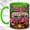 Green, variant on Pink Trailer Coffee Mug, Glam Camping Mug, Ceramic 11 oz