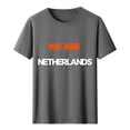 thumbnail image 2 of Gamivast "We Are Netherlands" Graphic T-Shirt for Women Short Sleeve Casual Crewneck Summer Cotton Tee Soccer Fan Supporter Comfortable Fashion Sportswear Gray M, 2 of 5