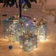 thumbnail image 3 of Regalo De Navidad De Tres Piezas Con 100 Adornos De Arte De Hierro Luminosos De Navidad Led Decoración De Navidad Al Aire Libre Para El Hogar Yuarrent HA043009-02, 3 of 6