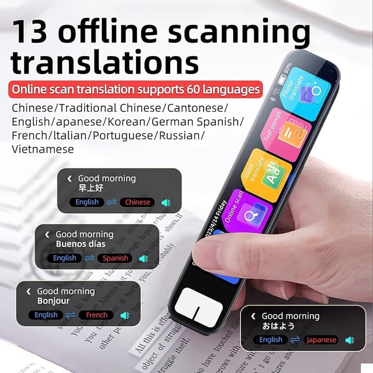 Ai Scanning Pen ScanSense AI Smart Pen - Instant Translator & Math ...