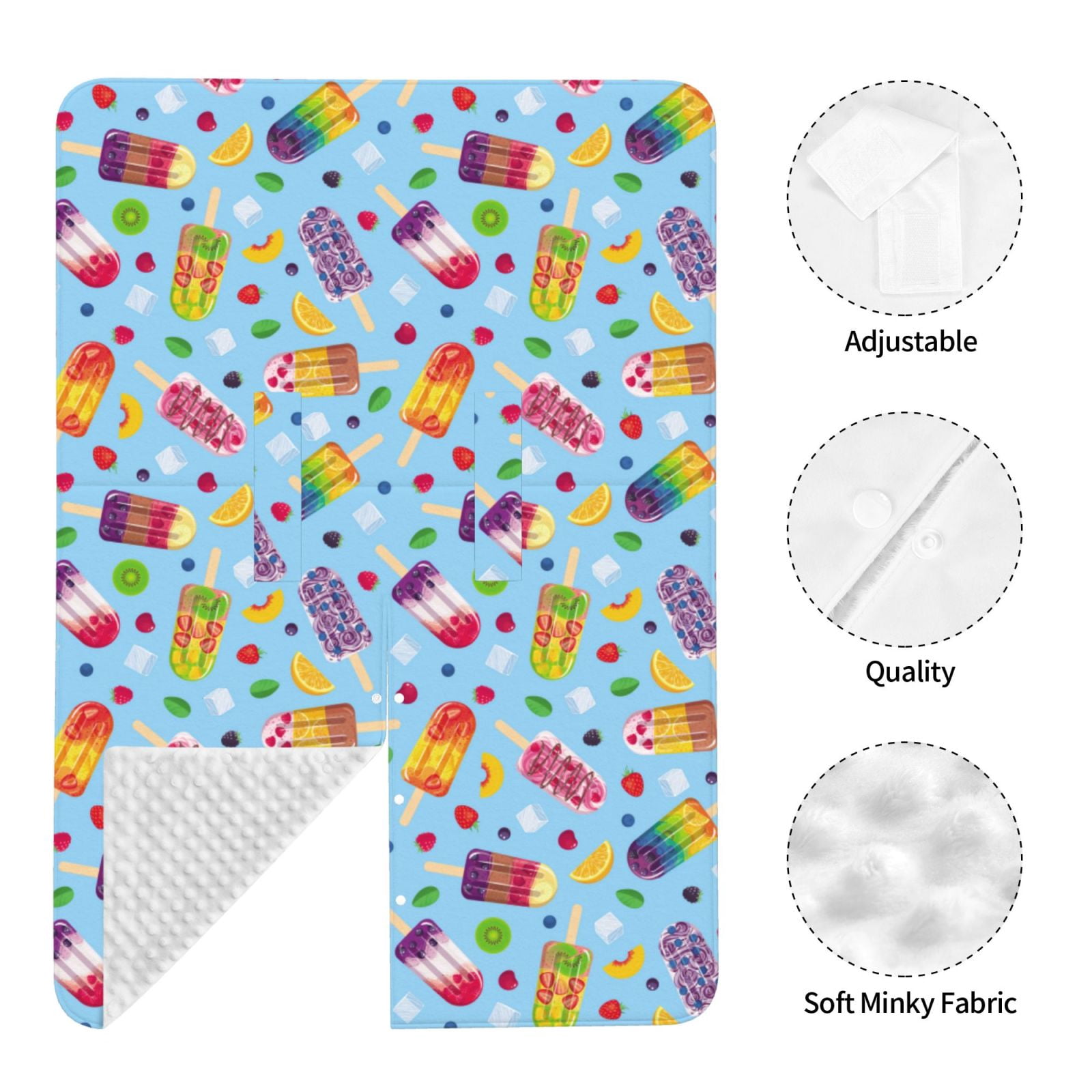 Car Seat Cover Baby - Cool Summer Ice Cream Print Breathable Infant Car Seat Cover for Baby Carseat, Lightweight Comfort Baby Essentials Must Haves Newborn Stuff for Girl Boy