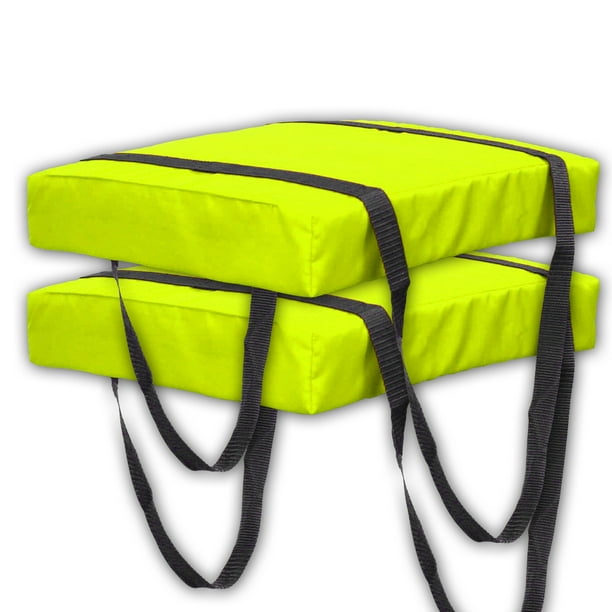 Bradley Type IV Boat Cushion USCG Approved Throwable Flotation Device Neon Yellow 2 Pack