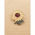 thumbnail image 1 of Men's 1pc Creative Zinc Alloy Sunflower Enamel Brooch For Women For Daily Decoration Friend's Gift, For Jewelry Gift And Party, 1 of 2