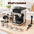thumbnail image 6 of Hausmojo M5520 Espresso Machine with Grinder & Milk Frother , 20 Bar Semi-Automatic Cappuccino Latte Maker for Home, 6 of 10