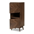 thumbnail image 3 of Baxton Studio Hartman Mid-Century Modern Walnut Brown Finished Wood Storage Cabinet, 3 of 10