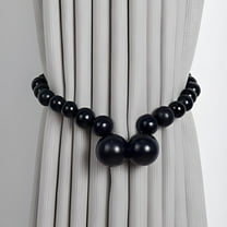 PONPRNGY 1Pc Wood Magnetic Curtain Tie for Bedroom and Bathroom Decoration Curtain Frame