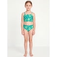 thumbnail image 2 of Ocean Gear Girls Two Piece Lime Hibiscus Swim Set, Sizes 4-18, 2 of 4