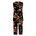 thumbnail image 5 of Pj Sets for Women Sale Womens Sleeveless Tank Pajama Set Floral Print Outfits for Women 2 Piece Summer Sets, 5 of 5