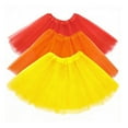 thumbnail image 2 of JFGHDG Puffy Skirt Holiday Tutu Ballet Skirts for Women Tutu for Women Adults Bubble Skirt Ruffle Skirt Red Tutu Woman Red+orange+yellow a, 2 of 6
