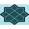 thumbnail image 1 of Ahgly Company Machine Washable Indoor Rectangle Transitional Medium Teal Green Area Rugs, 7' x 9', 1 of 7